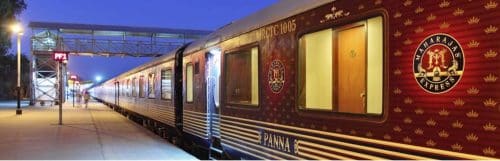 Maharajahs express luxury train India banner