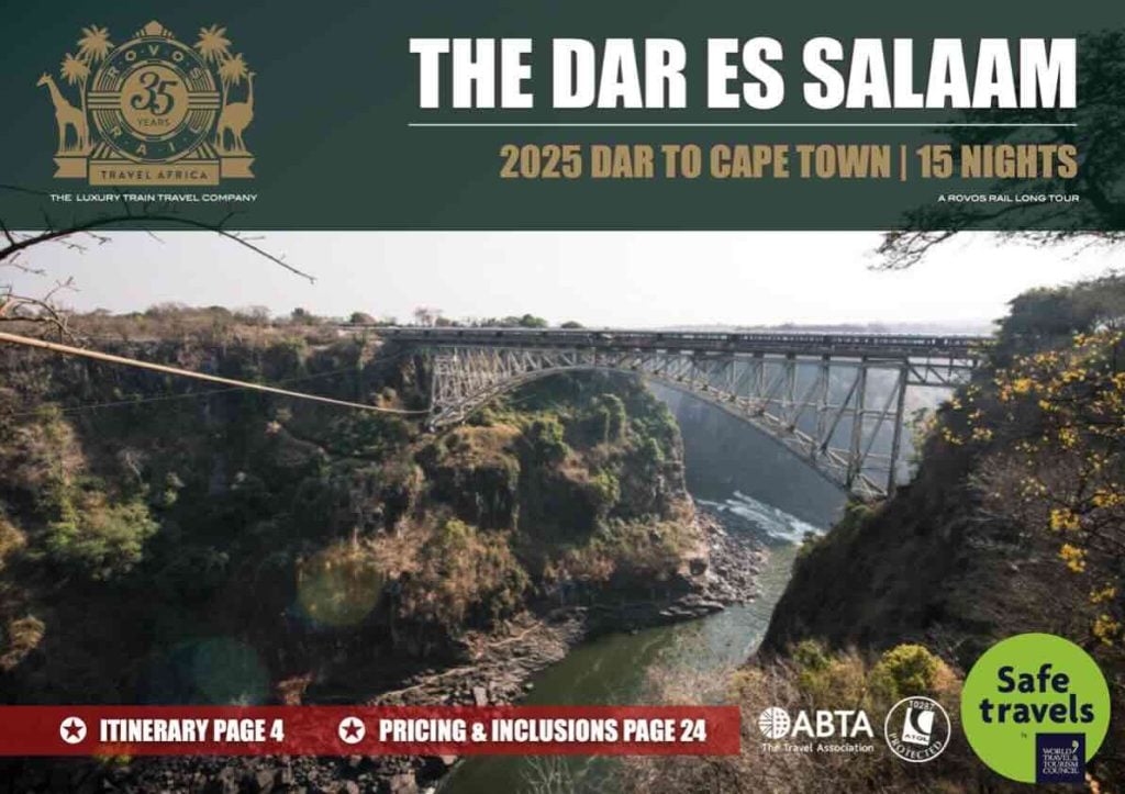 Rovos Rail Long 2025 Cape Town to Dar tour box