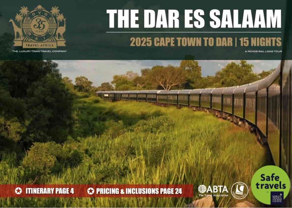 Rovos Rail Long 2025 Dar to Cape Town tour box