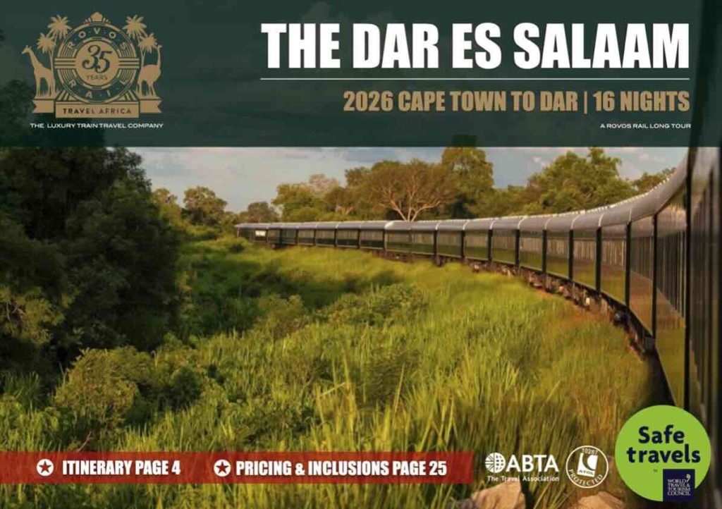 Rovos Rail Long 2026 Cape Town to Dar tour box