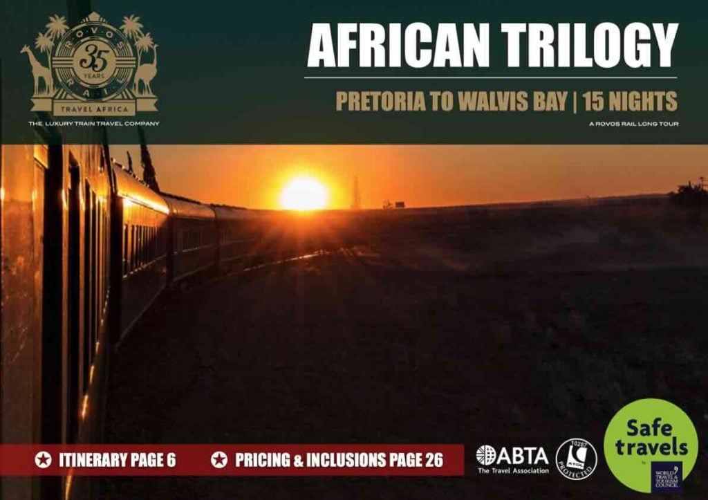 Rovos Rail Long African Trilogy Pretoria to Cape Town tour box