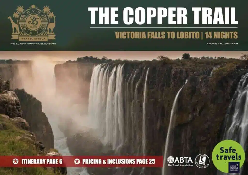 Rovos Rail Long Copper Trail Vic Fall to Lobito tour box