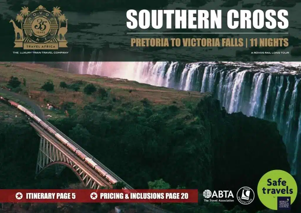 Rovos Rail Long Southern Cross Pretoria to Vic Falls tour box