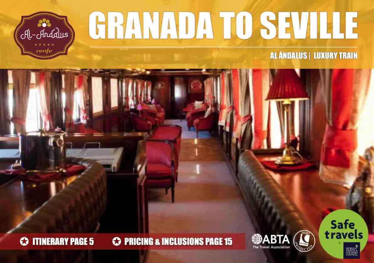 Al Andalus train Granada to Seville tour