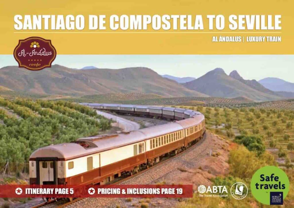 LEAASS Al Andalus train Santiago de Compostela to Seville tour