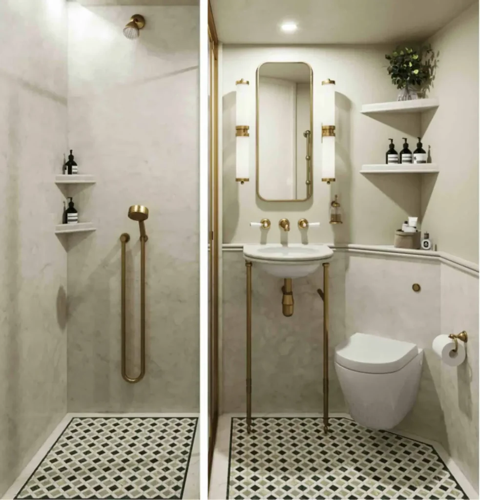 Bathroom Shower and Toilet