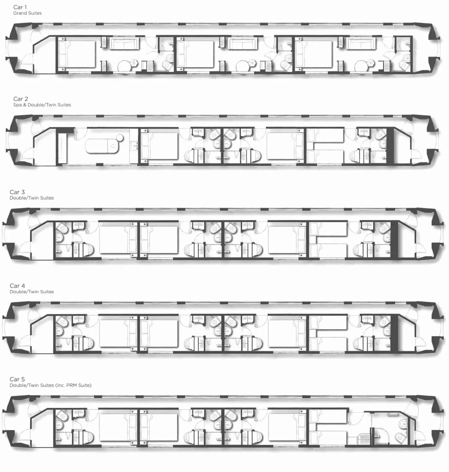 Britannic Explorer Luxury Rail carriage layout 1