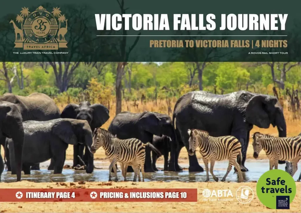 Rovos Rail Short Victoria Falls Journey Pretoria to Vic Falls 4 nights tour box
