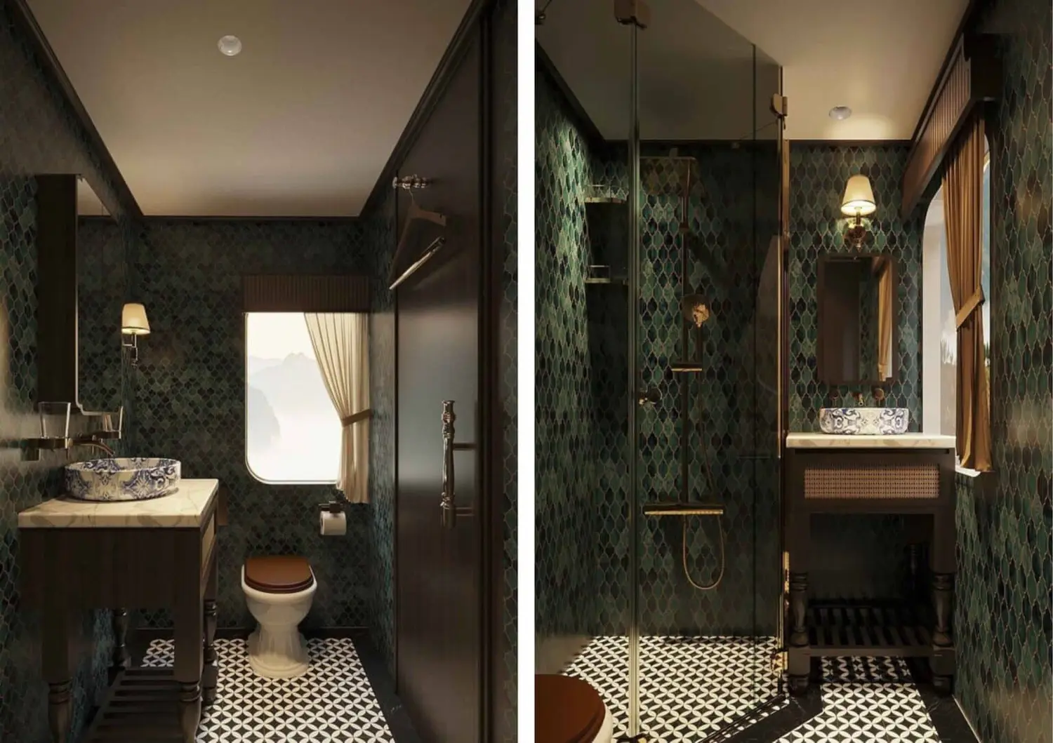 Sjourney luxury train vietnam bathroom