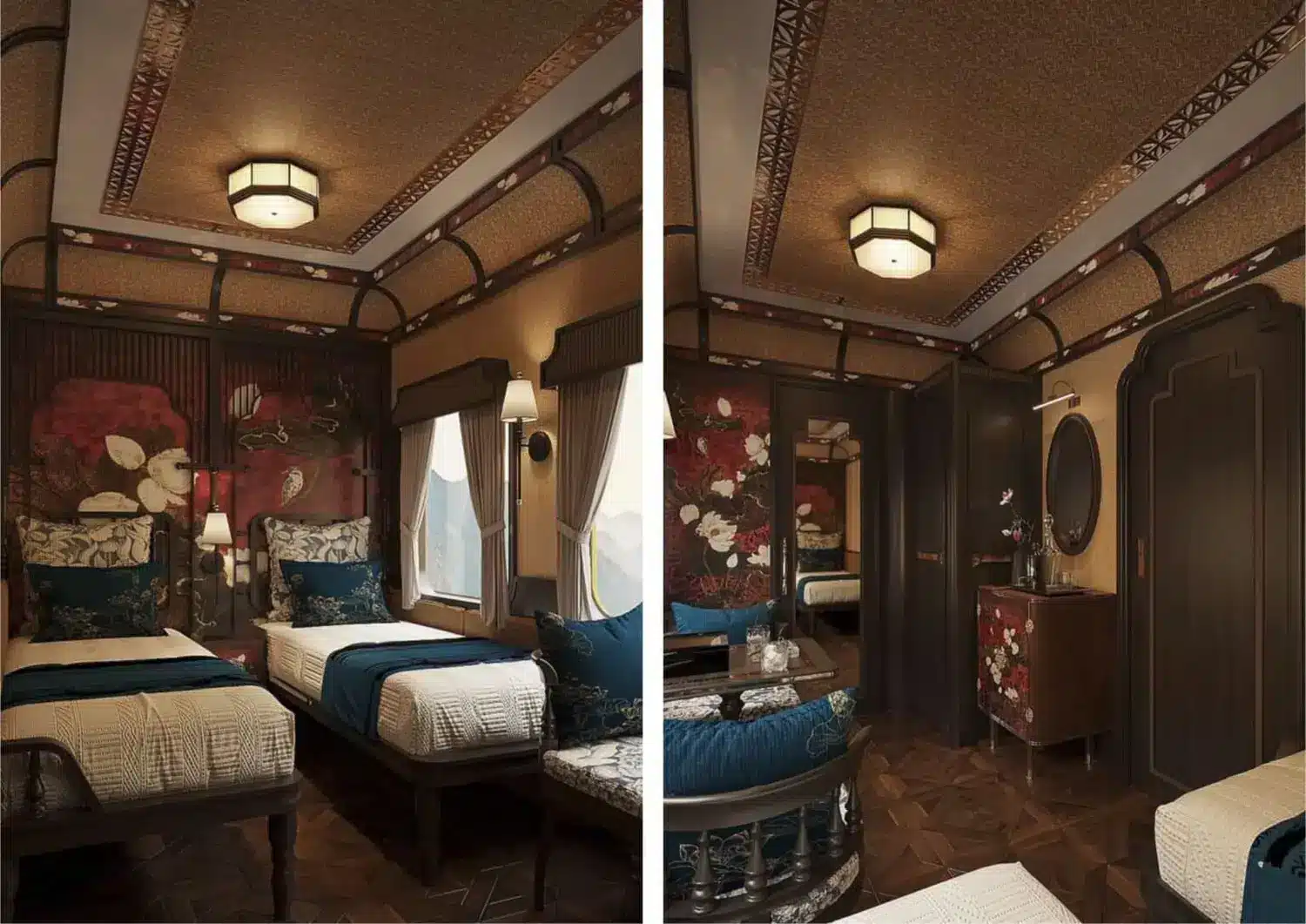 Sjourney luxury train vietnam twin cabin