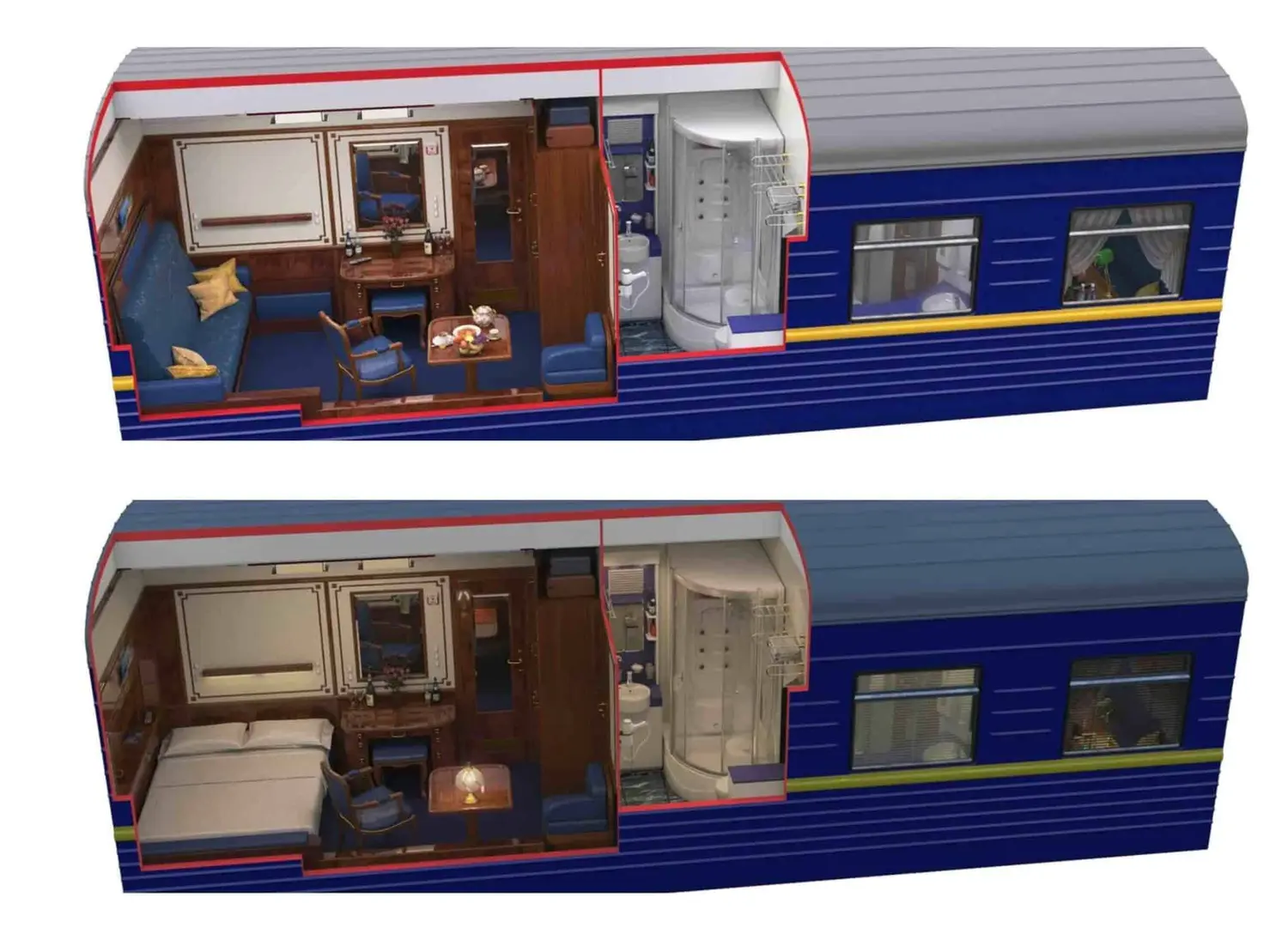 golden eagle train imperial Suite diagram layout