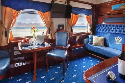 golden eagle train imperial suite table