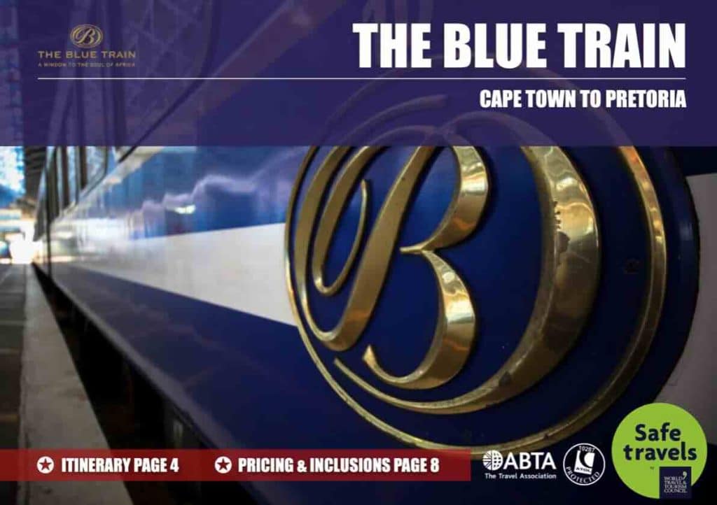 Blue Train South Africa Pretoria to Cape Town tour