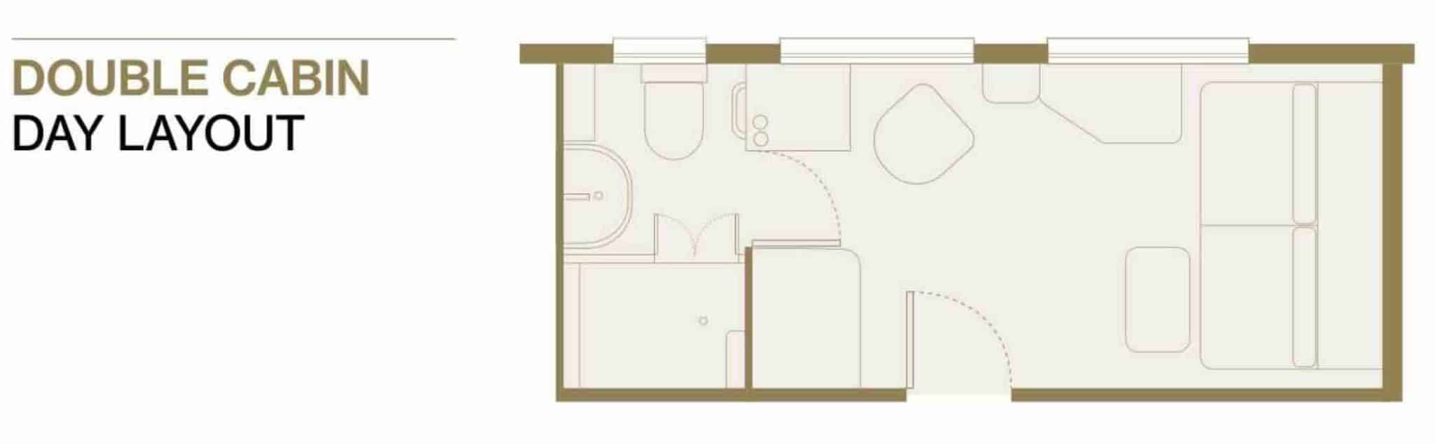 China Silk Road Express Double Cabin Plan Layout Day Time