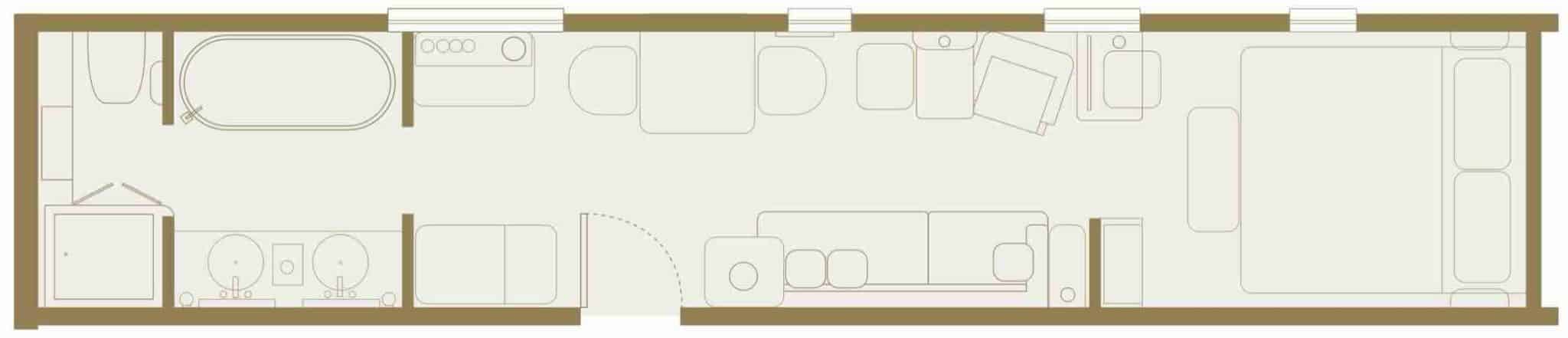 Han Dynasty Suite Cabin Plan Layout