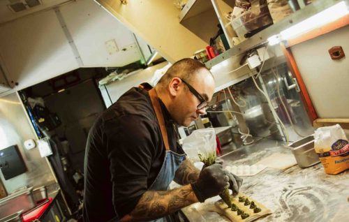 Danube Express chef in galley