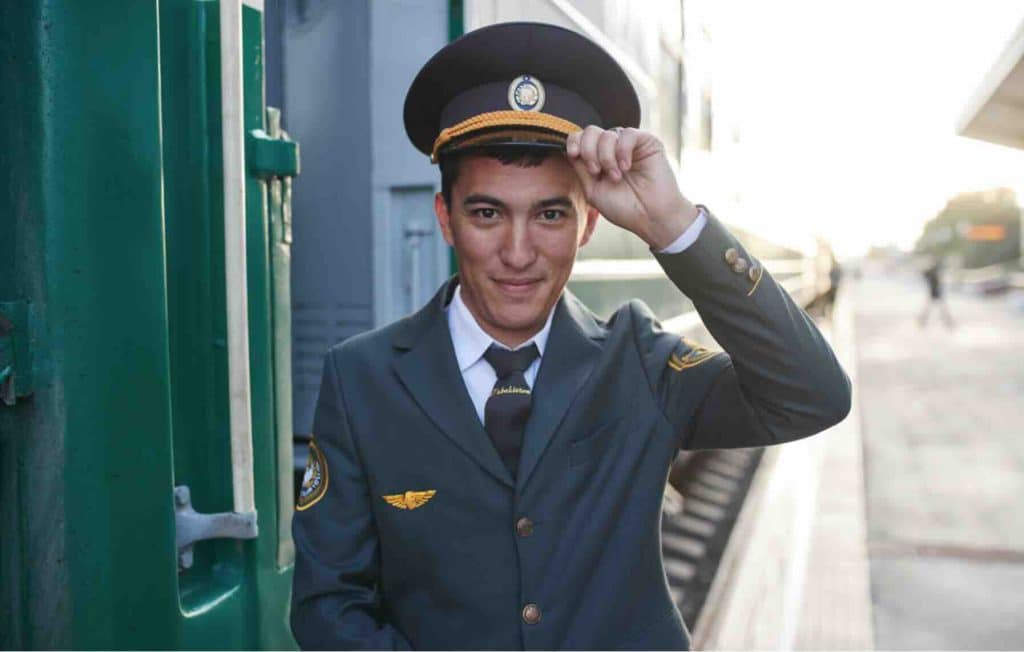 Orient Silk Road Express train attendant