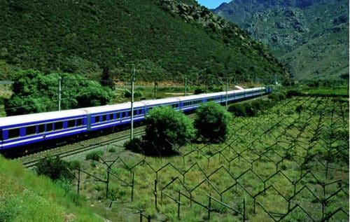 Blue Train South Africa In Landscape