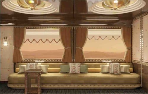 Dream of the Desert Luxury Train Saudi Arabia Lounge