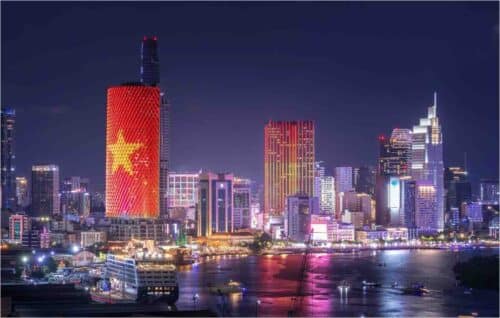 Ho Chi Minh City Skyline At Night