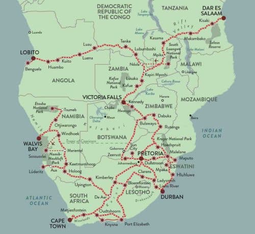 Rovos Rail Map Of All Routes