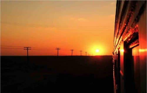 Sunet on a Train Through the Central Asian Steppe