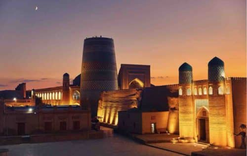 Sunset in Khiva Uzbekistan