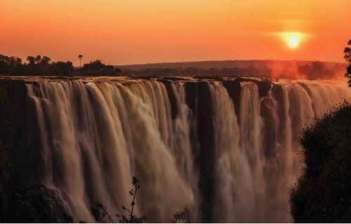 Victoria Falls Zimbabwe aerial view Zambezi gorge