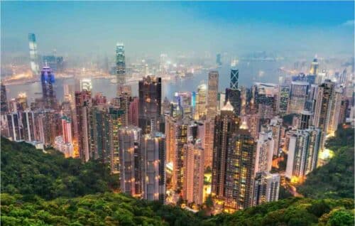 Hong Kong Skyline From The Peak