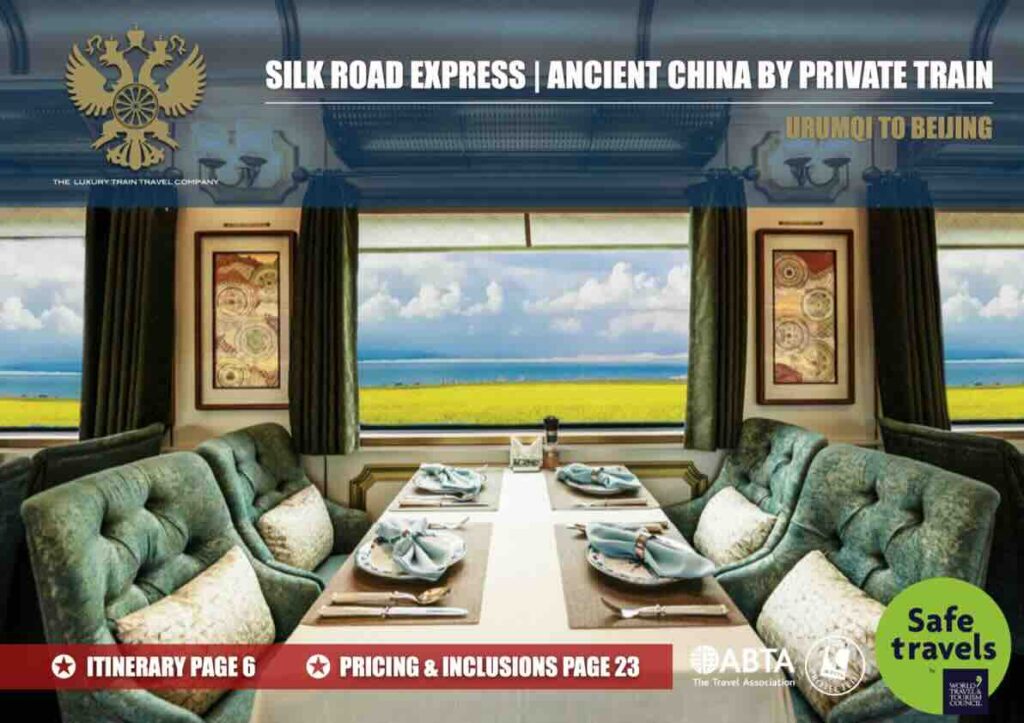 Silk Road Express Ancient China By Private Train Urumqi Beijing Brochure Cover